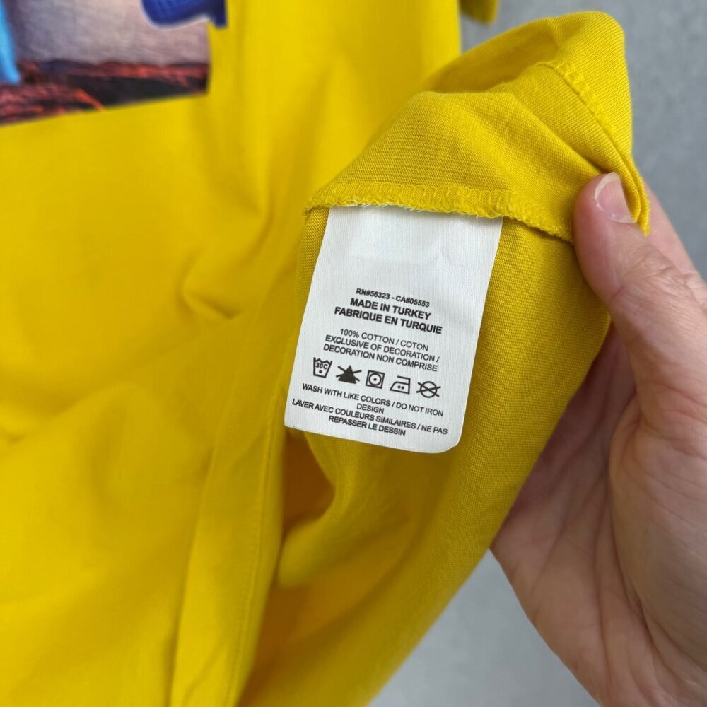 Nike Mens Festival Photo Tee Size M Yellow Mind Eye Air Swoosh Futura Logo EUC - Picture 5 of 10